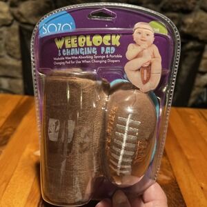 SOZO Weeblock Baby Diaper Changing Pad and Cup Shield NFL/College Football New